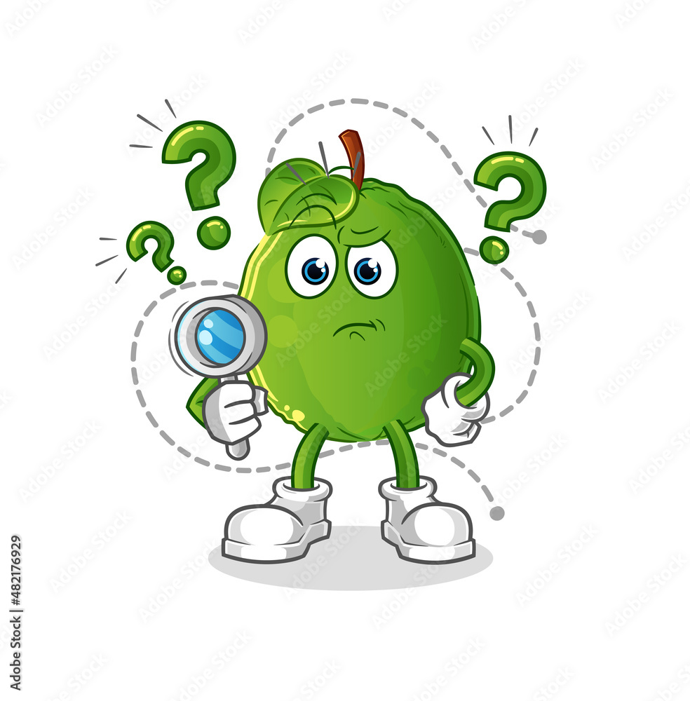 guava searching illustration. character vector