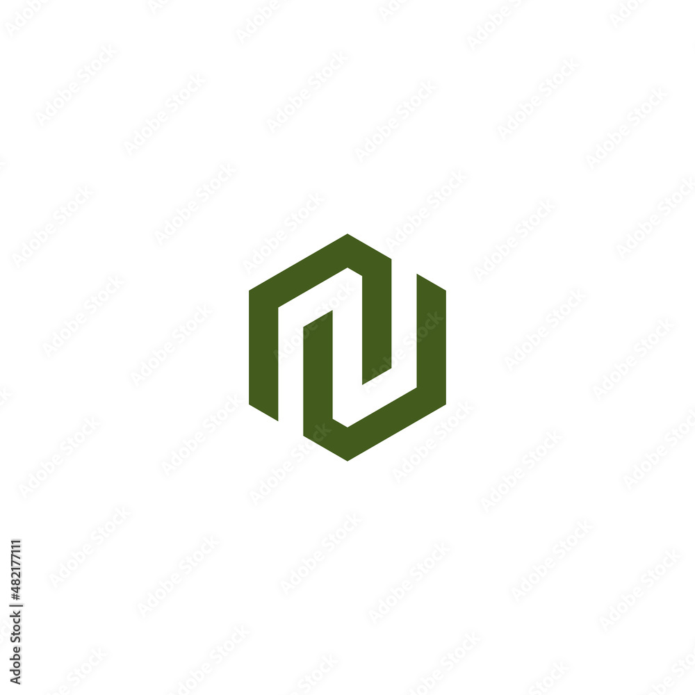 Fototapeta premium LETTER LOGO N, NU, Z, MODERN, ADVANCED, GEOMETRIC