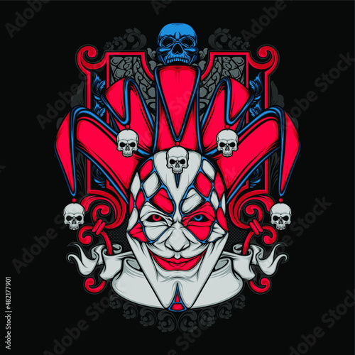 jester head illustration