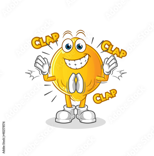 lemon applause illustration. character vector