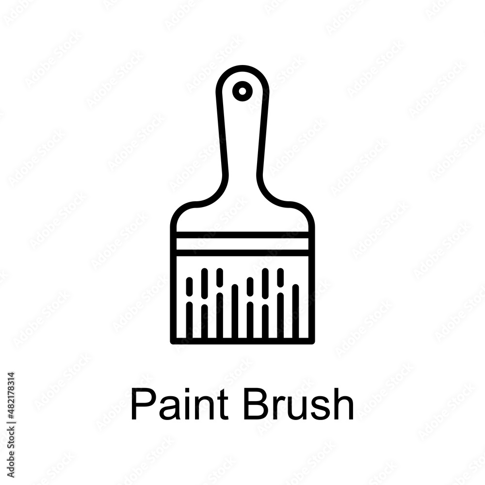 Paint Brush vector Outline Icon Design illustration. Home Improvements Symbol on White background EPS 10 File Paint Brush vector Outline Icon Design illustration. Home Improvements Symbol on White background EPS 10 File