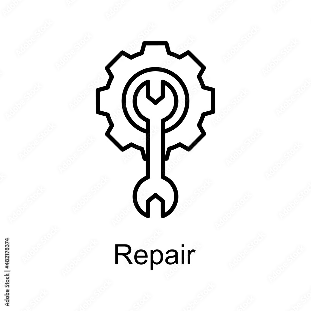 Repair vector Outline Icon Design illustration. Home Improvements Symbol on White background EPS 10 File Repair vector Outline Icon Design illustration. Home Improvements Symbol on White background EPS 10 File