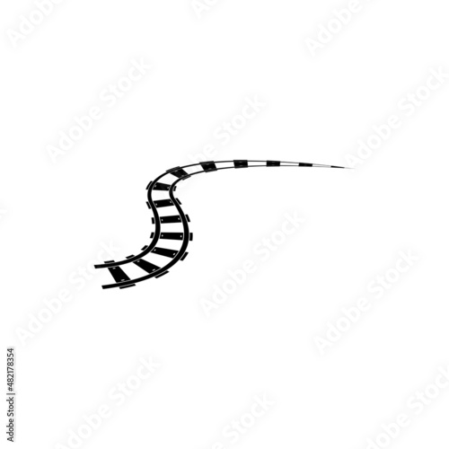 Railway illustration vector flat design