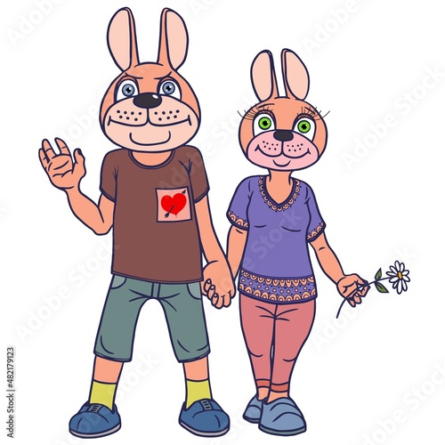 Little girl a little animal. Sweet and defenseless