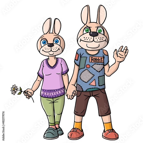 Little girl a little animal. Sweet and defenseless