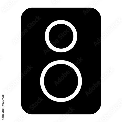 subwoofer glyph icon