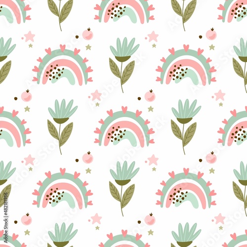 Seamless pattern  summer background. Vector illustration. To create fabric, paper, postcards.
