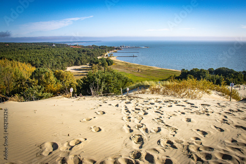 Fototapeta Naklejka Na Ścianę i Meble -  view over nida, curonian spit, lithuania, nida, baltic countries, baltics, europe