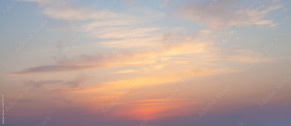 Beauty in nature. Colorful sunset sky clouds