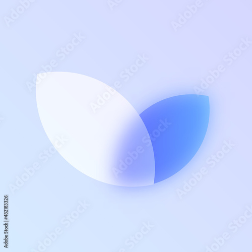 eco leaves glass morphism trendy style icon. eco leaves color vector icon with blur, transparent glass and purple gradient. for web and ui design, mobile apps and promo business polygraphy