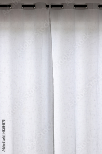 White curtain with natural light.