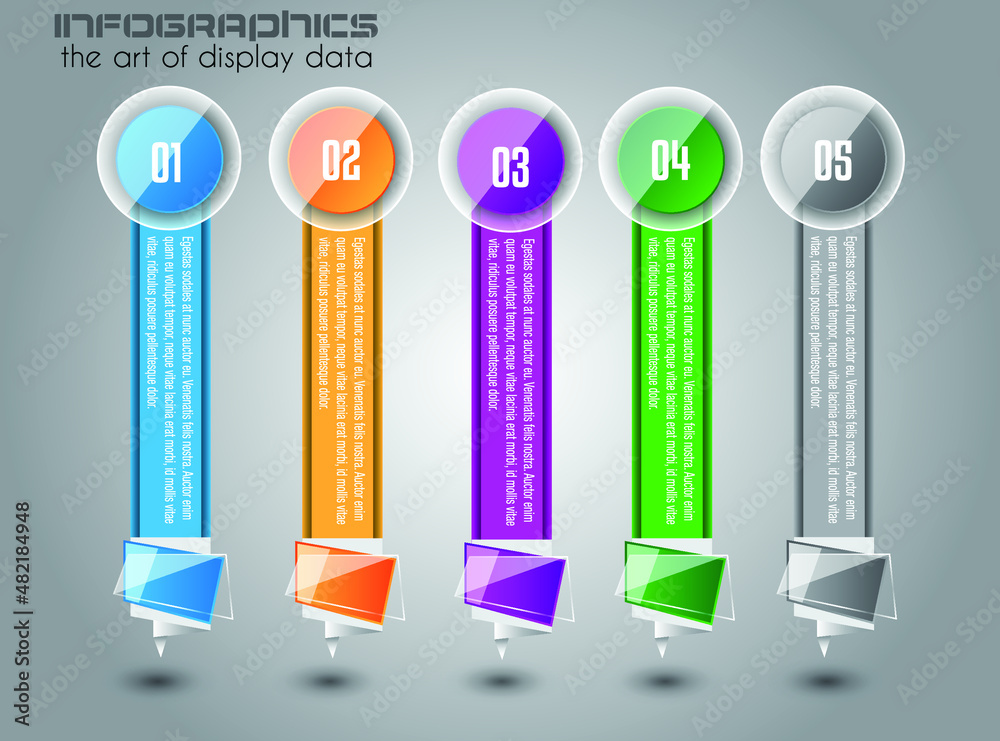 Infographics modern template to classify data and informations. Stock ...