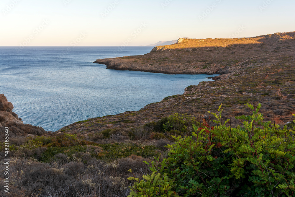 Beautiful scenery of a coast of Kythira in the Aegean sea at Greece.