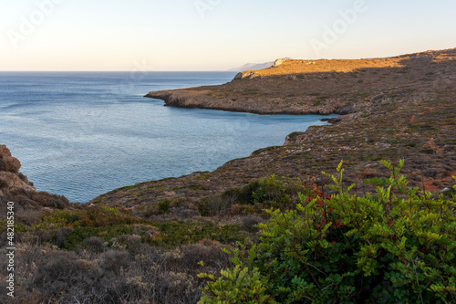Beautiful scenery of a coast of Kythira in the Aegean sea at Greece.