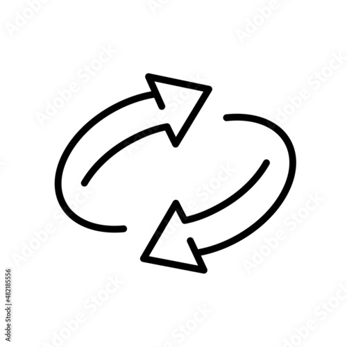 Double reverse arrow, icon, vector.