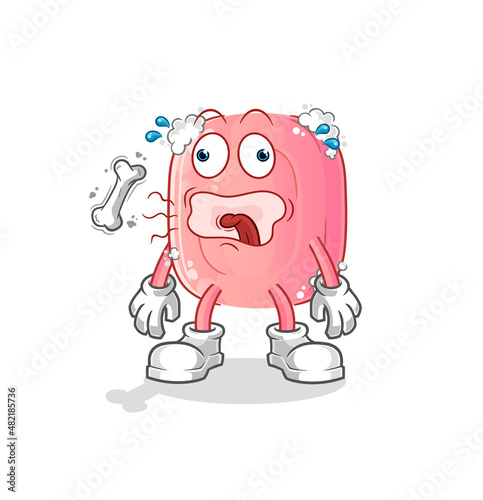 soap burp mascot. cartoon vector