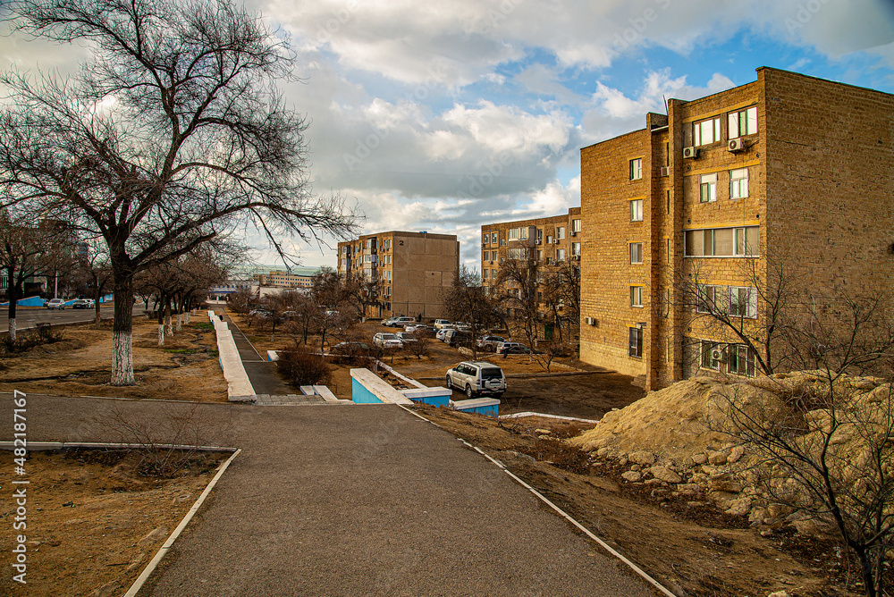 Fototapeta premium Актау. Виды города зимой