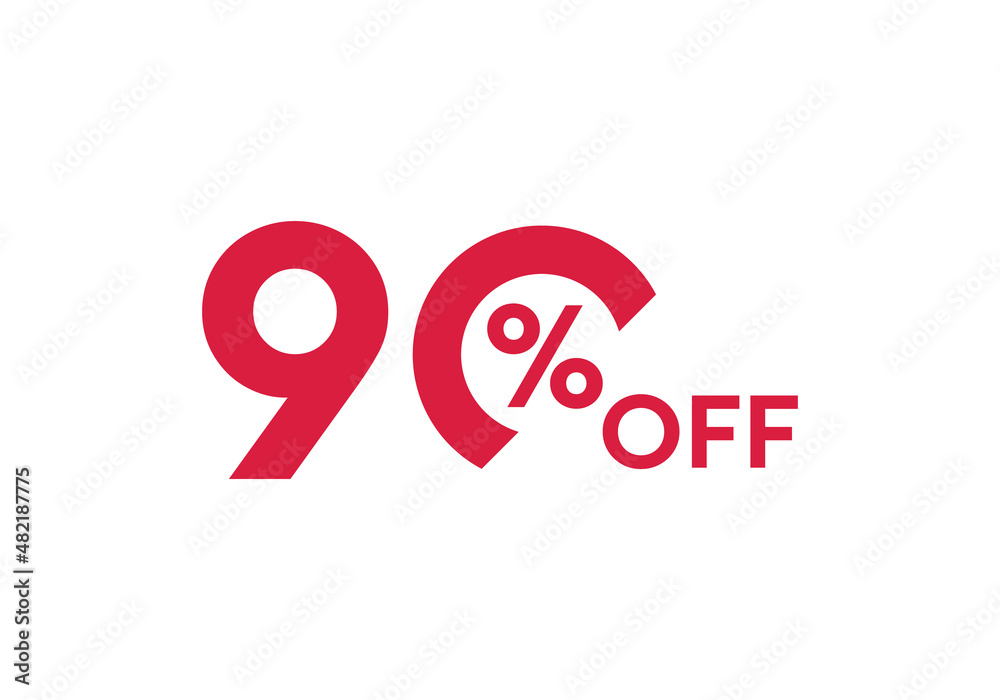 90 percent off vector text design 90 percent off vector text design