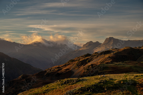 The Langdale Pikes in the English Lake District