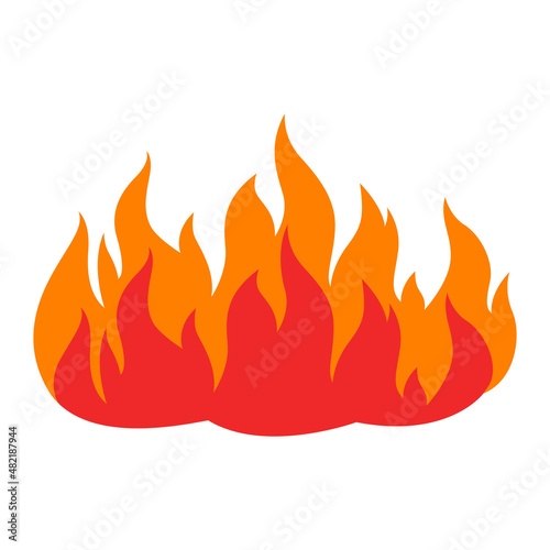 Stylized illustration of fire. Image for design.