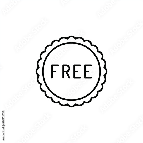 Free vector illustration on white background. Free tag, badge, tag. eps 10. color editable