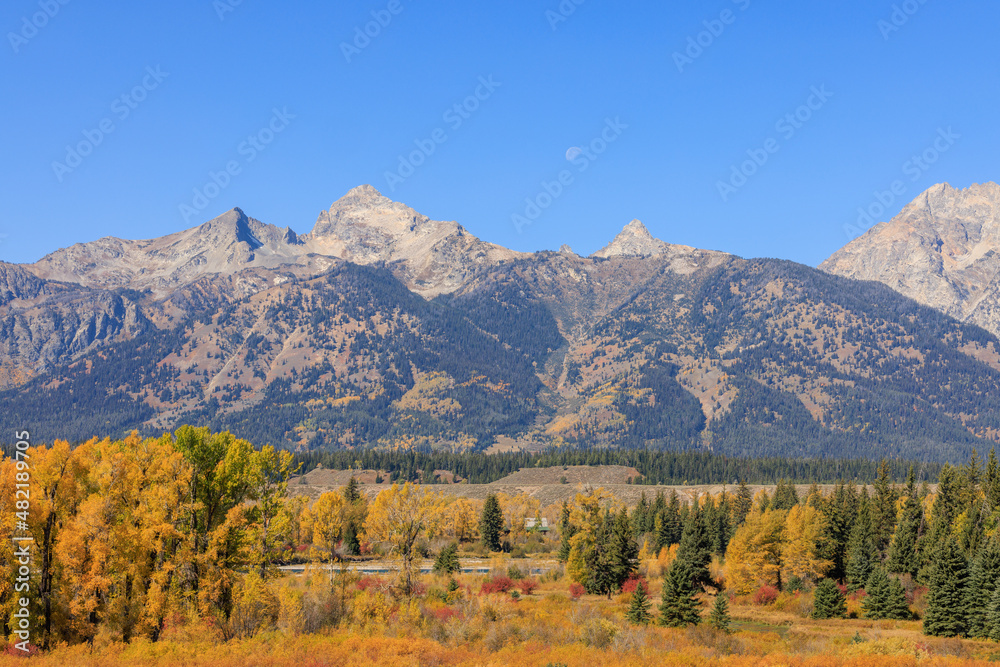 Scenic Autumn Landscape in Grand Teton National Park Wyoming Scenic Autumn Landscape in Grand Teton National Park Wyoming