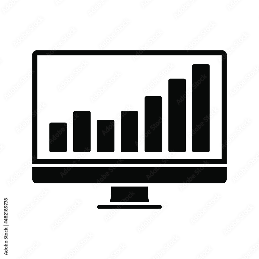 Website icon, isolated. Flat design. Monitor with website sign. vector illustration Website icon, isolated. Flat design. Monitor with website sign. vector illustration