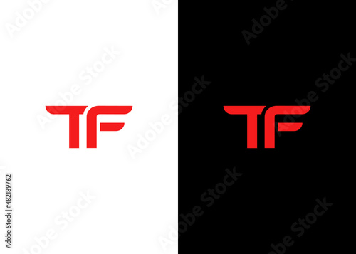 Initial Letter TF Editable Monogram Logo Template