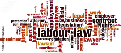 Labour law word cloud