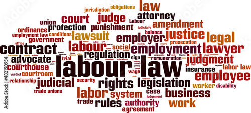 Labour law word cloud
