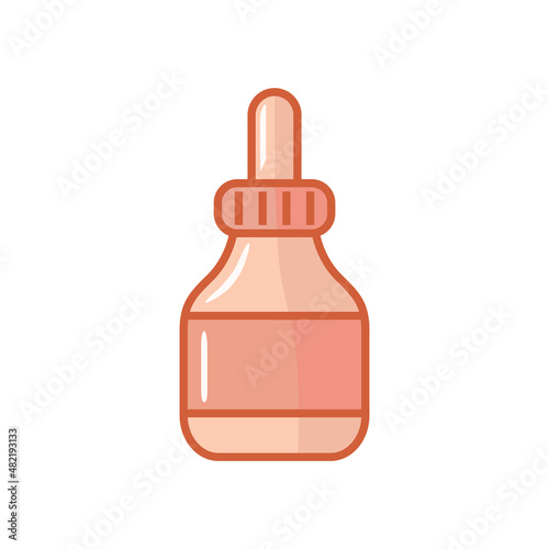 Vector color icon with jar of iodine