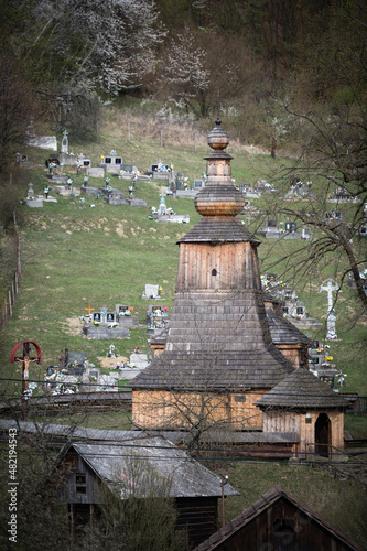 The Greek Catholic wooden Church of St Nicolas of the Eastern Rite situated in a village Bodruzal, Slovakia. UNESCO Word Heritage site photo