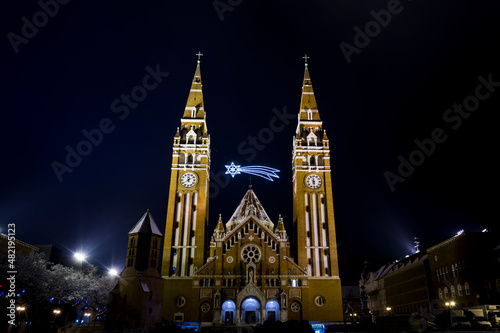 Dom of Szeged in winter time in Hungary