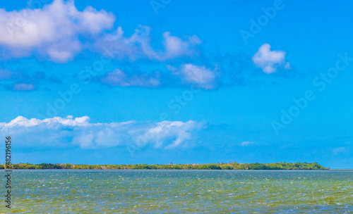 Panorama landscape view on beautiful Chiquilá nature green water Mexico. photo