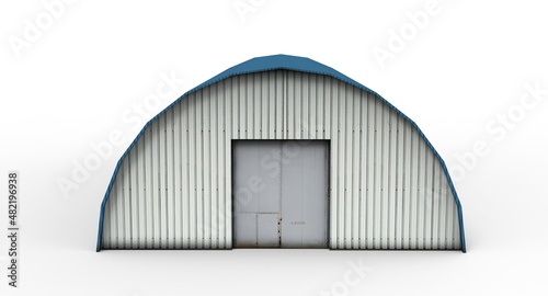 3d illustration of the hangar exterior 