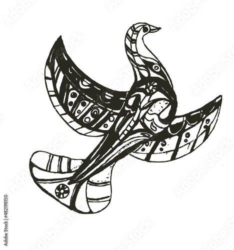 illustration of an flying dove.