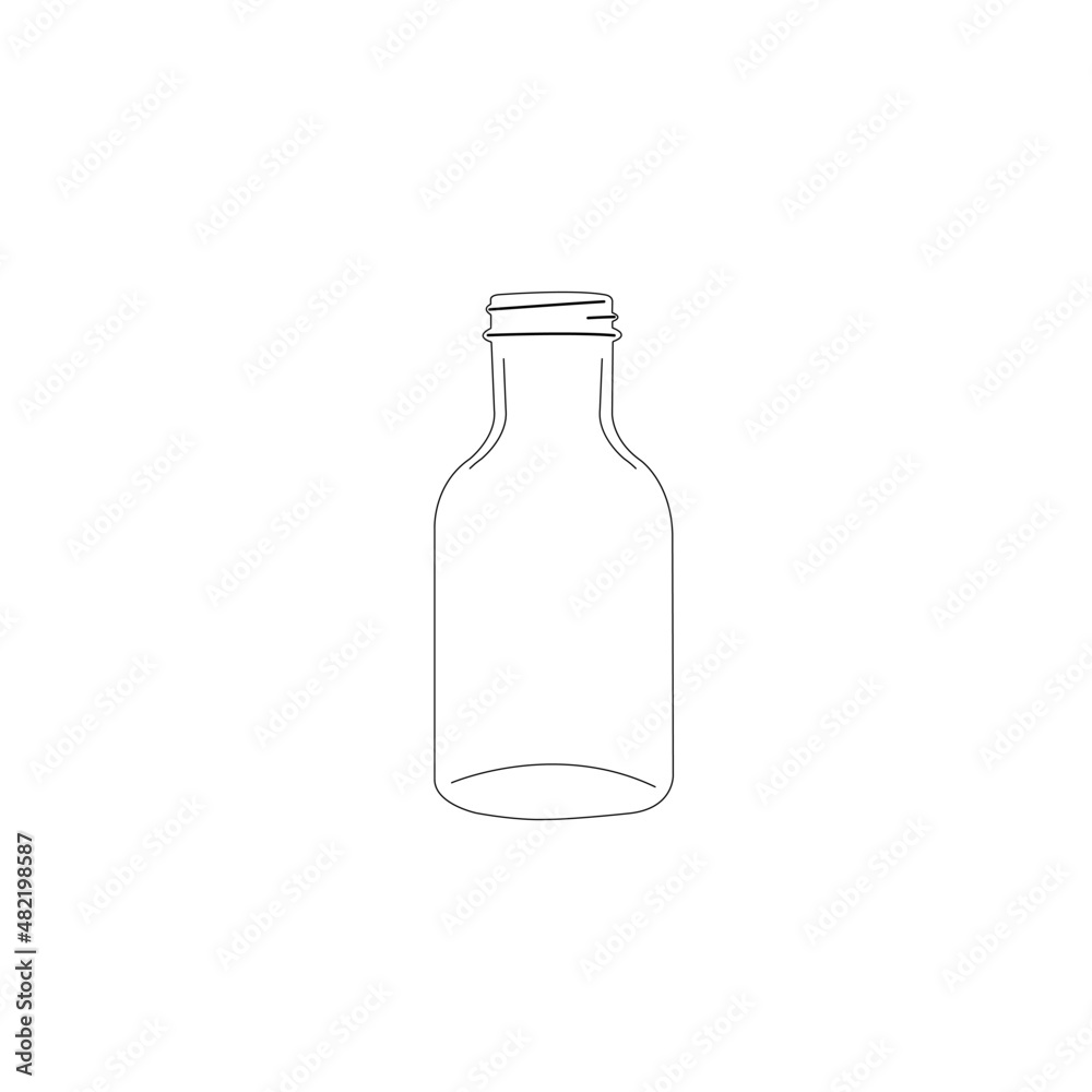300ml Glass Stout Decanter Bottle Vector illustration 300ml Glass Stout Decanter Bottle Vector illustration