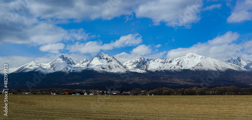 Mountain with snow