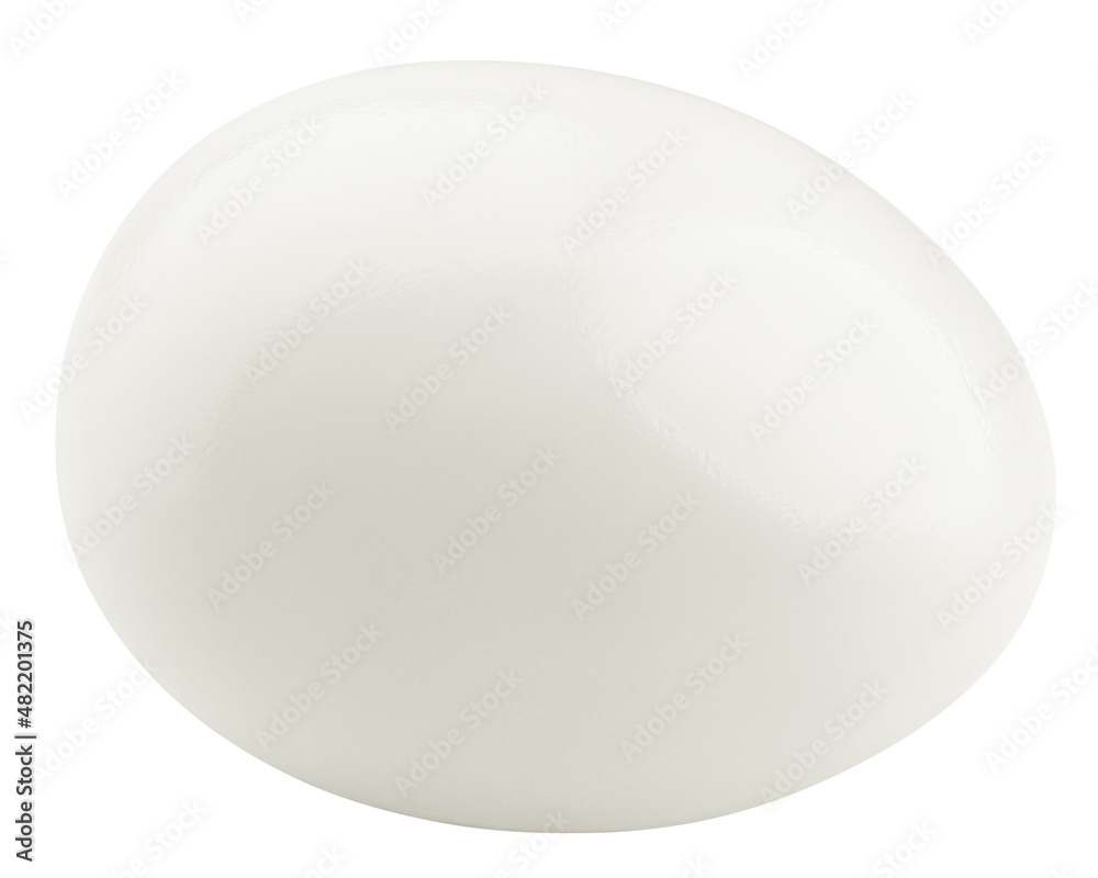 boiled egg without shell, isolated on white background, clipping path, full depth of field boiled egg without shell, isolated on white background, clipping path, full depth of field