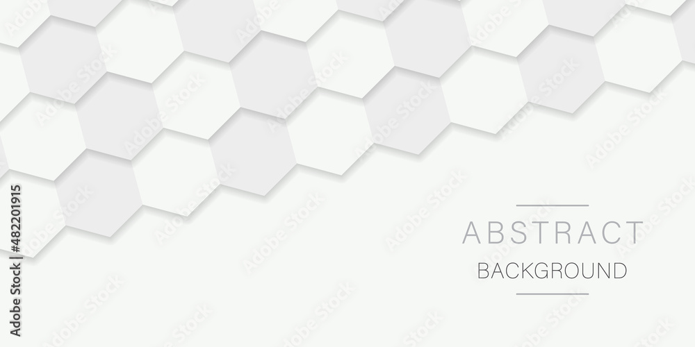 3d White and Grey Honeycomb Geometric Pattern. Hexagon White Background. Abstract Hexagon Futuristic Geometric Background. Banner for Presentation. Modern Wallpaper. Vector Illustration 3d White and Grey Honeycomb Geometric Pattern. Hexagon White Background. Abstract Hexagon Futuristic Geometric Background. Banner for Presentation. Modern Wallpaper. Vector Illustration