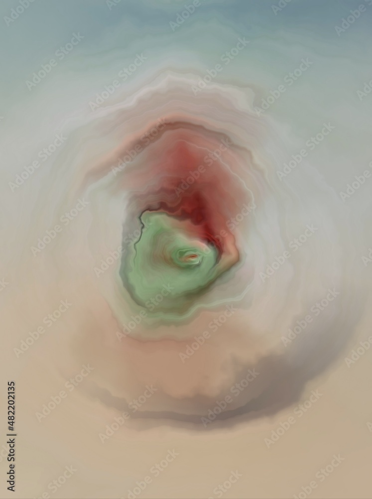 Fototapeta premium Marble or agate stone texture imitation blur effect digital artwork abstract background in soft pastel color palette. Imagination and decorative ideas.