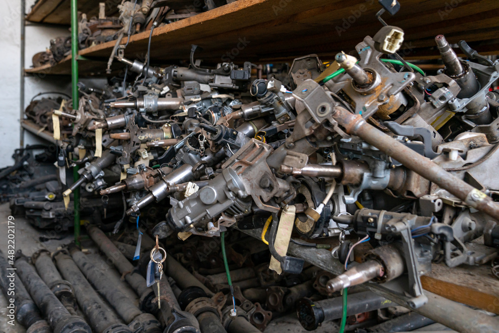 parts of dismantled cars at the car wreck parts of dismantled cars at the car wreck