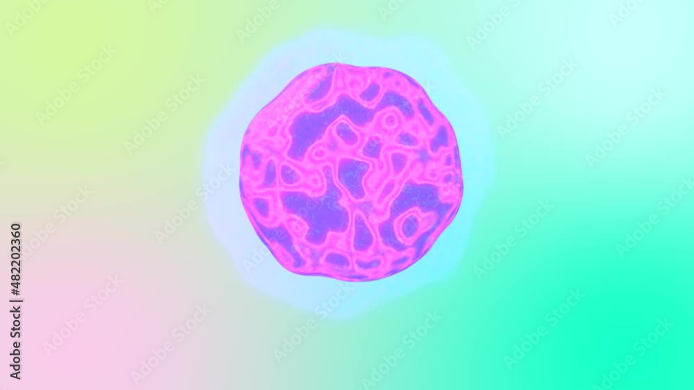 Animated micro cell close up. Cartoon Animated micro cell close up. Cartoon