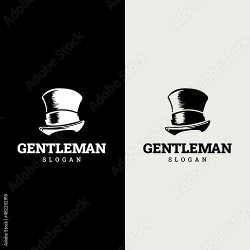 Retro top hat vector icon. Magician Hat Icon Vector Template Flat Design