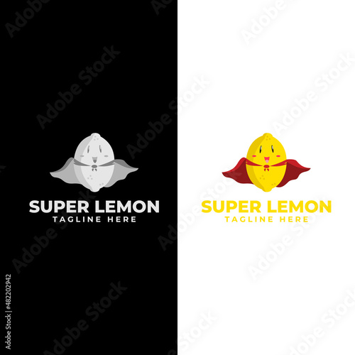 Super lemon character cartoon cute. Happy Fruits Characters
