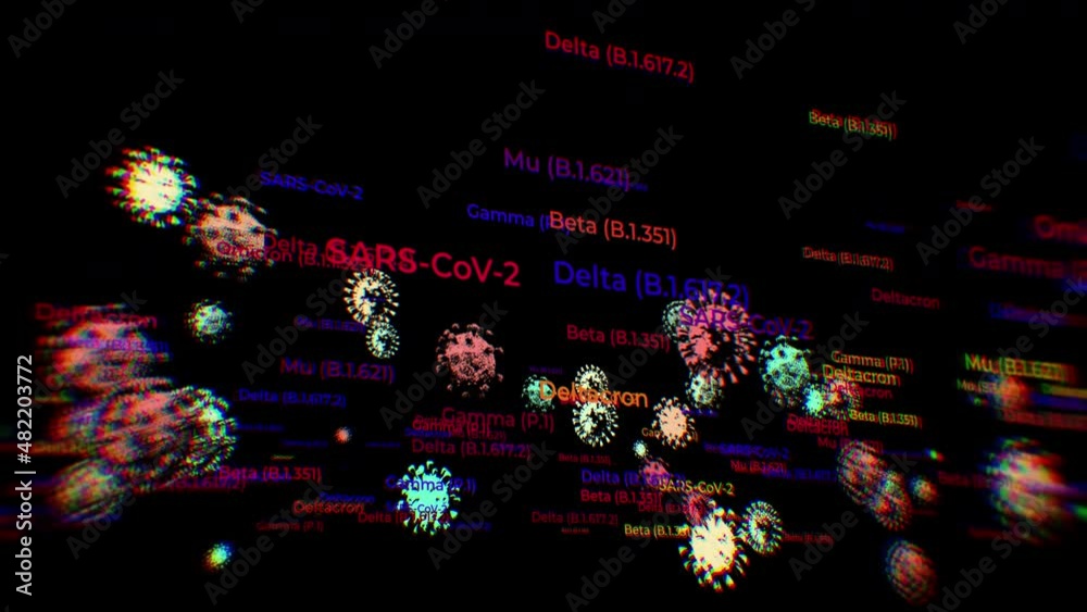 Covid-19 Mutation Panel Screen 4k Background Loop Covid-19 Mutation Panel Screen 4k Background Loop