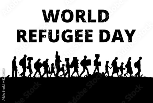 Obraz na plátně World Refugee Day banner