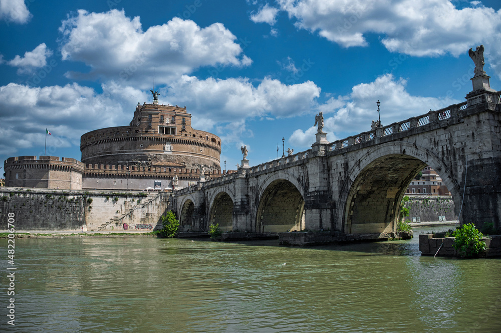 Italy, Rome, View of Castel Sant Angelo