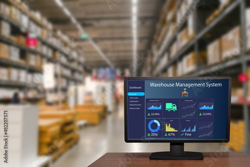 Smart warehouse management system concept.