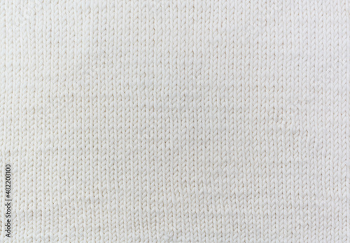 In cremeweiß glatt rechts gestrickte Decke, Ausschnitt